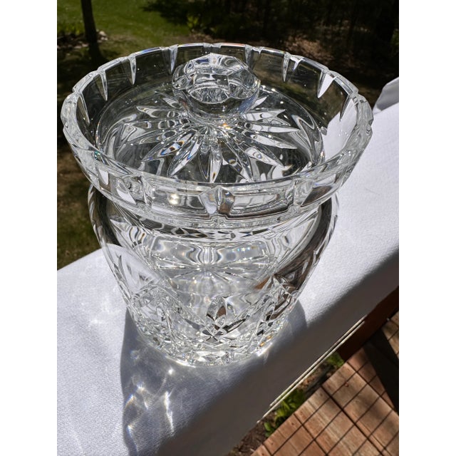 Waterford Crystal Glass Jim O’Leary Biscuit Barrel For Sale - Image 10 of 11