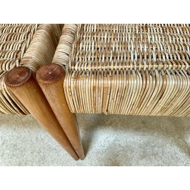 Brown German Beech and Wicker SE 119 Dining Chairs by Egon Eiermann for Wilde + Spieth, 1950s, Set of 4 For Sale - Image 8 of 18