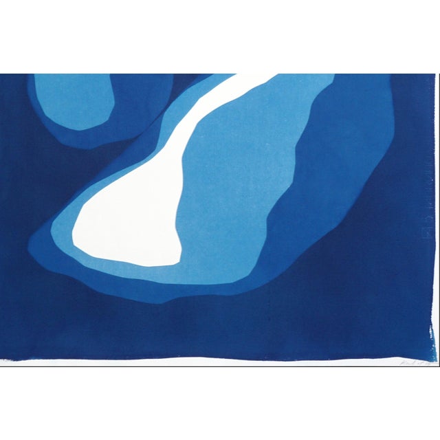 Blue 2026, Handamde MOnotype Cyanotype in Blue Tones, Balance Is Possible, Abstract Geometric For Sale - Image 8 of 8