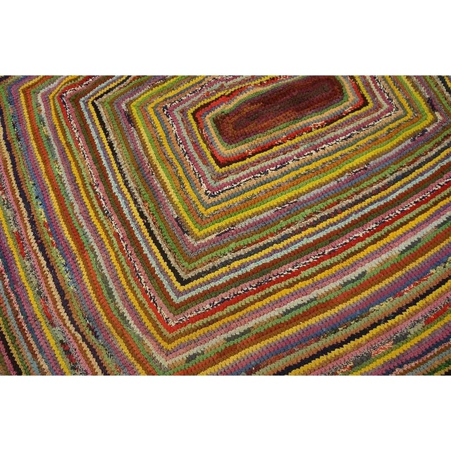 1930s American Braided Carpet ( 8' x 8' - 245 x 245 ) For Sale In New York - Image 6 of 7