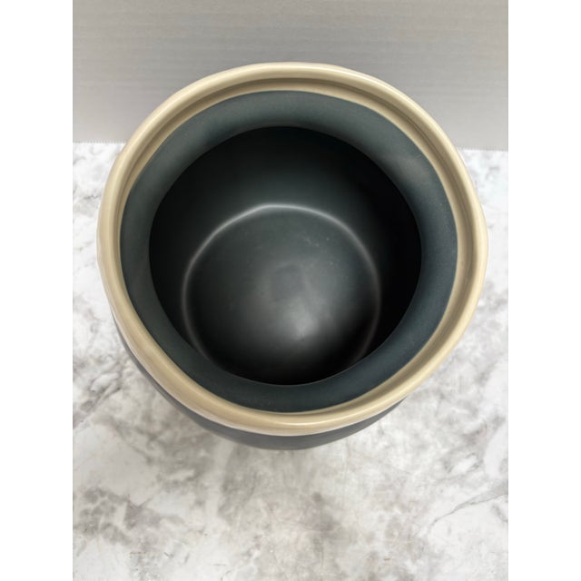 Ceramic Vintage Scandinavian Design Two Toned Vase or Vessel For Sale - Image 7 of 7