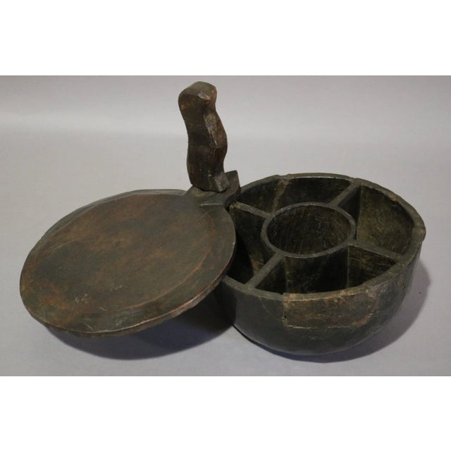Rustic 1910s Wooden Spice Container For Sale - Image 3 of 5