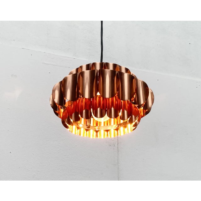 Mid-Century Modern Swiss Copper Type 810 Pendant Lamp by Hans Zender for Temde For Sale - Image 16 of 18
