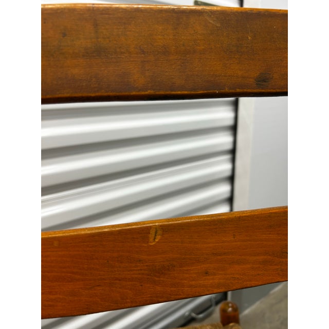 Wood Set of Four Antique Wooden Ladder Back Chairs For Sale - Image 7 of 12