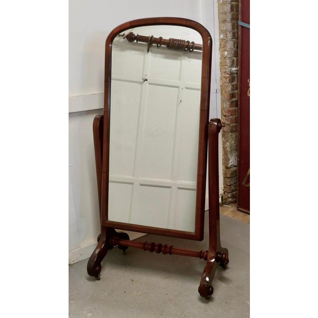 Large Victorian mahogany cheval mirror Large Victorian mahogany cheval mirror this is a good quality piece the Stand is in...