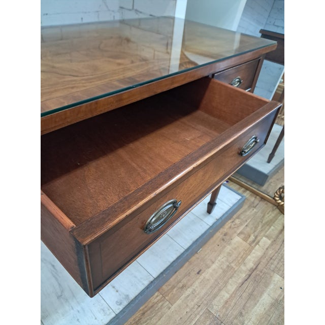 Vintage Mahogany Writing Desk from Bevan Funnell Ltd., 1980s For Sale - Image 12 of 18