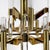Gaetano Sciolari Modernist Brass Chandelier with Crystal Blades For Sale - Image 9 of 10