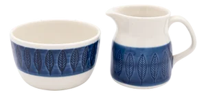 Swedish Koka Blå Sugar & Creamer by Hertha Bengtson for Rörstrand, 1950s, Set of 2