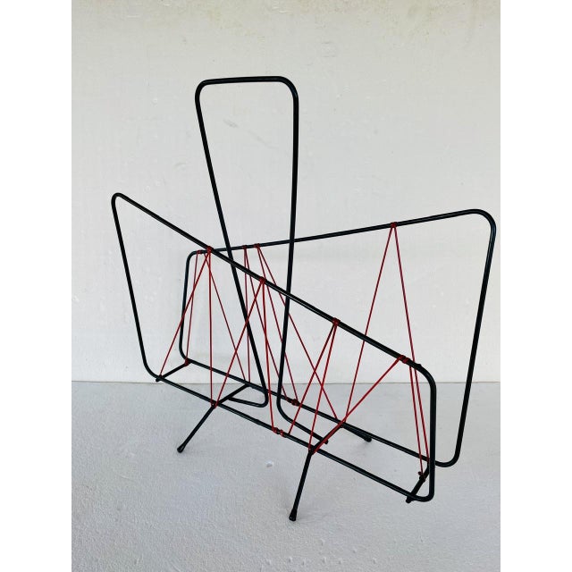 Vintage Metal Magazine Rack, 1950s For Sale - Image 16 of 18