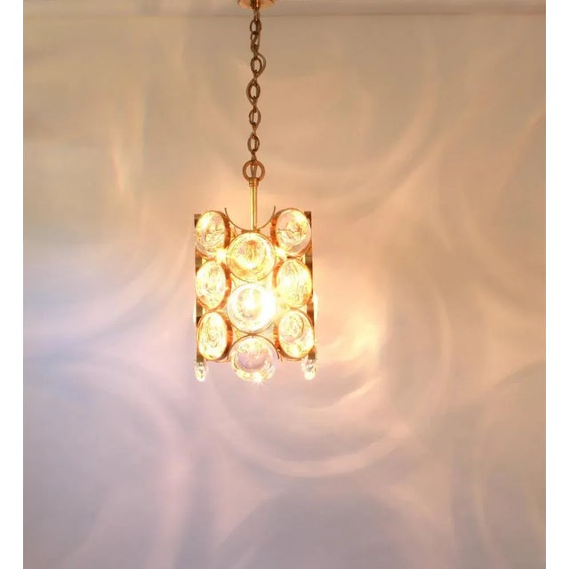 Petite German Gilded Brass Pendants by Sciolari for Palwa, 1970s, Set of 2 For Sale - Image 9 of 14