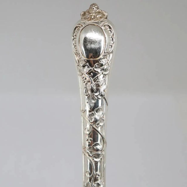 French Early 21st Century French Odiot Demidoff Sterling Silver & Stainless Steel Salad Knife For Sale - Image 3 of 9