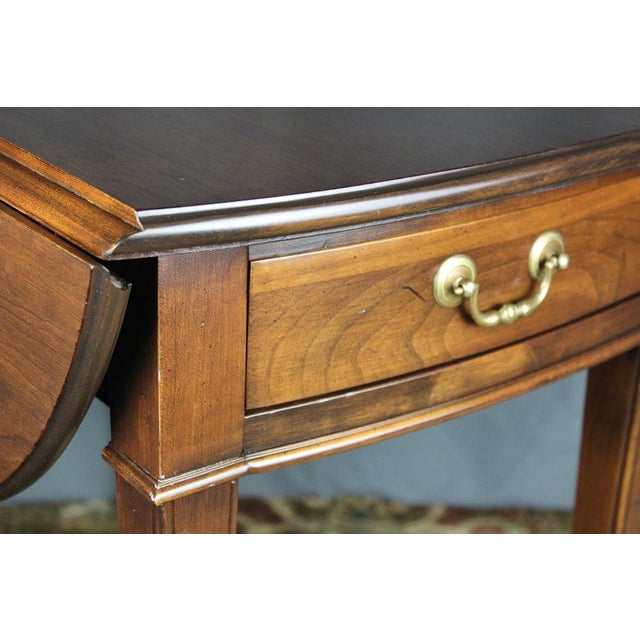 Ethan Allen Pembroke Drop Leaf Cherry End Table Chairish