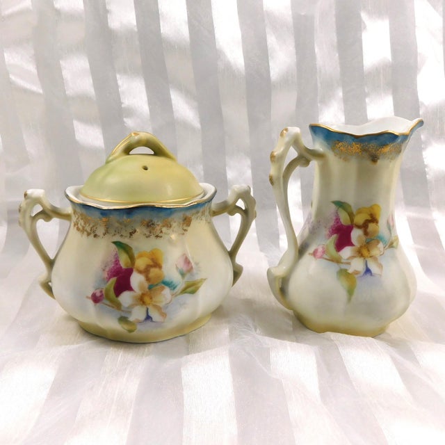 Late 18th Century Reinhold Schlegelmilch Rs Prussia Chocolate Pot With Matching Sugar and Creamer - 3pcs For Sale - Image 10 of 13