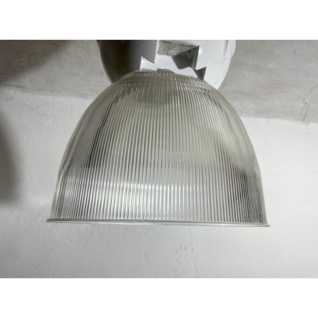 Metal Industrial Lamp in Glass and Metal by Holophane, 1980s For Sale - Image 7 of 18