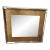 Vintage Glass Gold and Silver-Tone Mirror For Sale
