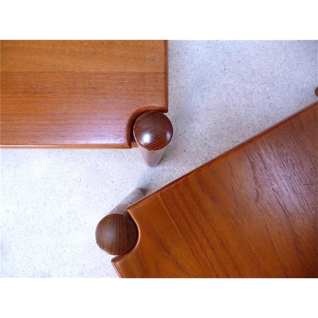 Wood Teak Side Tables from Magnus Olesen, Set of 2 For Sale - Image 7 of 14