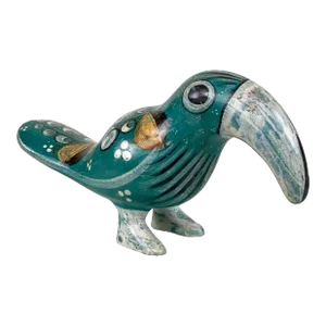 Vintage Southwestern Mexican Pottery Toucan Bird Sculpture