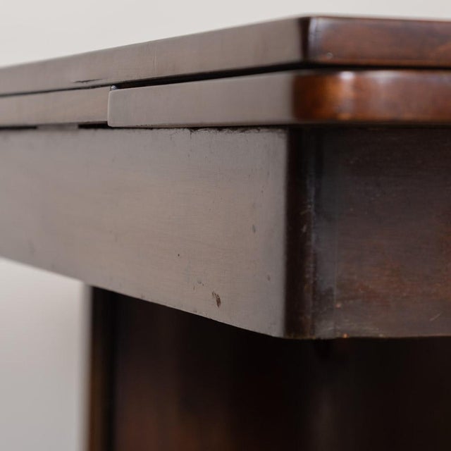 1940s French Wavy Walnut Console Table For Sale - Image 14 of 15