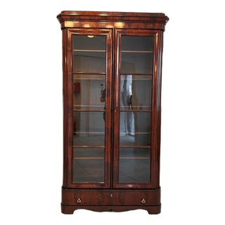 Late Biedermeier Display Cabinet in Mahogany For Sale