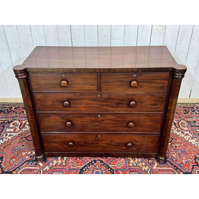 19th Century Victorian Mahogany Chest of Drawers For Sale - Image 5 of 18