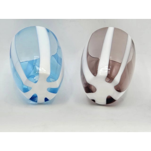 Zafferano 1990s Zafferano Gessato Glass Tumbler Set of 2 For Sale - Image 4 of 5