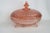 Pink Depression Glass 3 Footed Candy Dish With Diamond Quilt Pattern Lid 4757b For Sale - Image 12 of 14