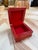Red Vintage Red Lacquer Decorative Box With Scalloped Footed Base For Sale - Image 8 of 8