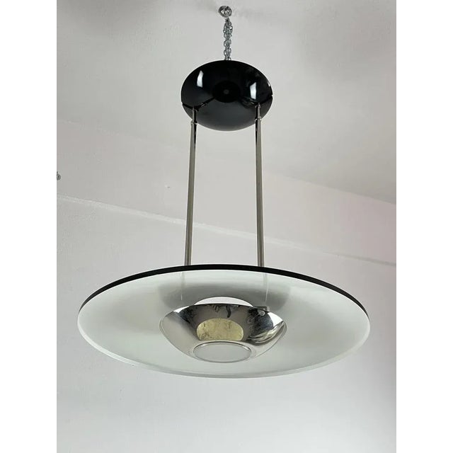 Vintage Chandelier in Enamelled and Glass Aluminum by Elio Martinelli for Martinelli Luce Italia, 1980s For Sale - Image 13 of 13