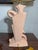 1950s Mid-Century Modern Pink and Gold Swirl Leaf Ceramic Table With Matching Original 2 Tiered Fiberglass Shade With Matching Gold Leave For Sale - Image 11 of 12