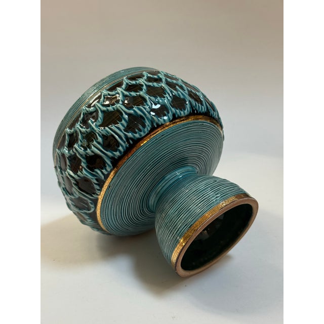 Vintage Aldo Londi for Bitossi "Seta" Pedestal Bowl 1960s For Sale - Image 10 of 11