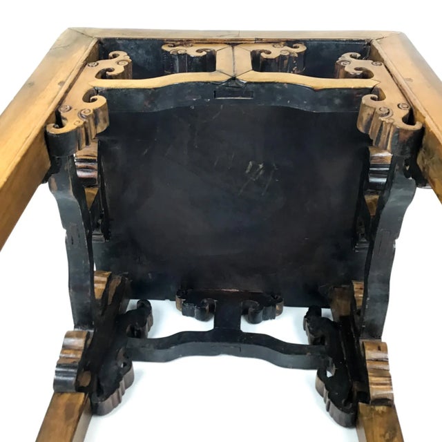 Chinese Antique Elmwood Side Table Qing Ming For Sale - Image 11 of 13