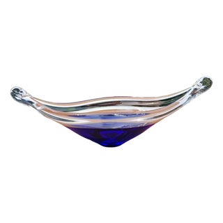 Murano Glass Gondola in Cobalt, 1970s For Sale