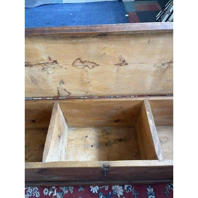 Antique Chest in Thick Pine Wood, 1870 For Sale - Image 10 of 13