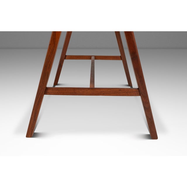 Original Piano Bench in Walnut & Velour for the Baldwin Acrosonic Spinet Piano by Manual Arts, Usa, C. 1960s For Sale - Image 11 of 18