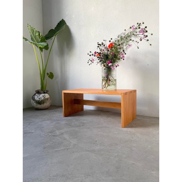 Wood Vintage Pine Coffee Table from Maison Regain, 1970s For Sale - Image 7 of 18