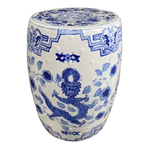 Mid 20th Century Chinese Blue & White Garden Stool/Seat