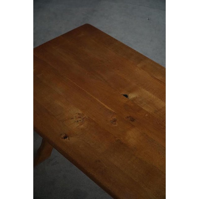 Mid-20th Century Oak Dining Table with Cross-Base, 1950s For Sale - Image 11 of 15
