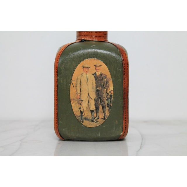 Vintage 1960's Golf Themed Leather-Wrapped Italian Liquor Decanter For Sale In Milwaukee - Image 6 of 15