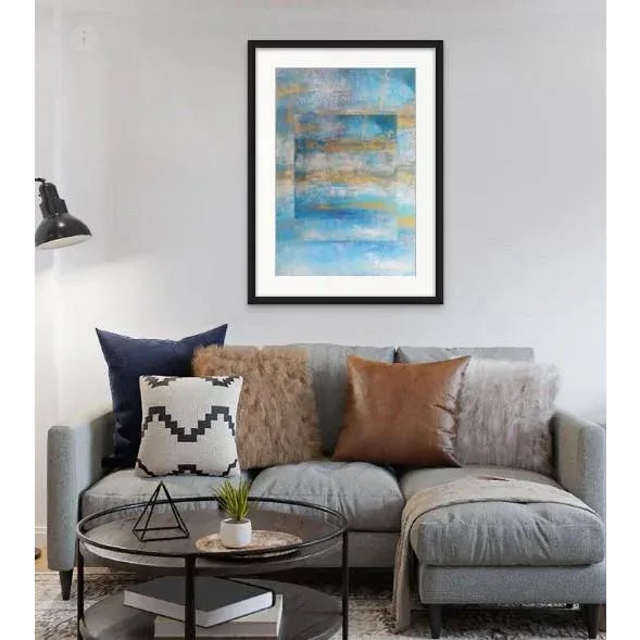 Not Yet Made - Made To Order "Frozen Aspen" Original Modern Abstract Limited Edition Canvas Print For Sale - Image 5 of 6