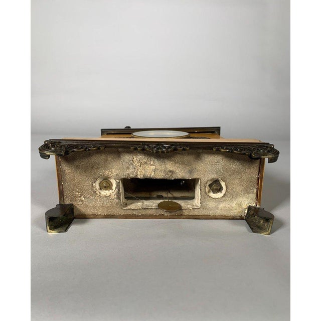 19th Century Charles X Style Mantelpiece Set with Horse Clock and Pair of Casseroles For Sale - Image 5 of 12