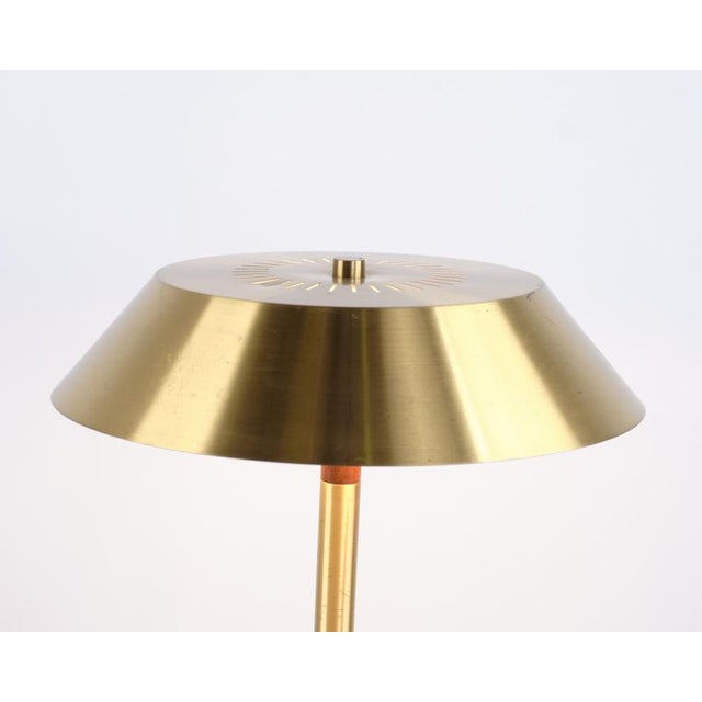 President Table Lamp in Teak and Brass by Jo Hammerborg for Fog & Mørup, 1960s For Sale - Image 3 of 10