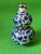 Asian Vintage Cloisonné Enamel Double-Gourd Vase – Blue & White Floral Motif For Sale - Image 3 of 9