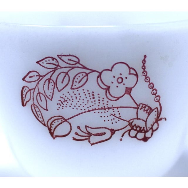 Traditional Vintage Milk Glass Salt & Creamer Set For Sale - Image 3 of 4