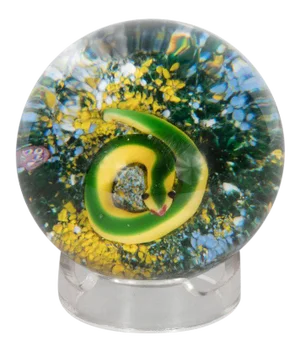 Mid-Century Modernist Limited Edition Baccarat Art Glass Snake Paperweight
