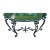 1970s French Ironwork Console Table With Glass Top For Sale
