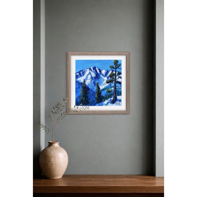 Contemporary Blue Sierra - Contemporary Oil Painting Original For Sale - Image 3 of 7