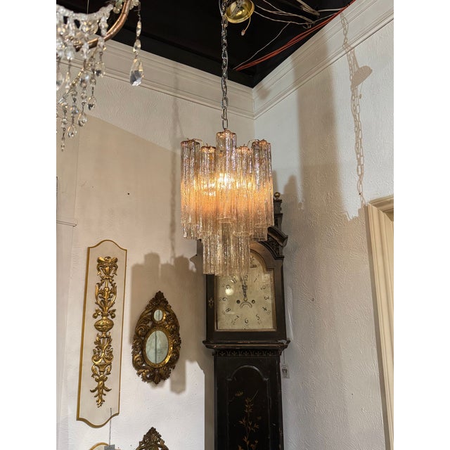 Murano Fume Tronchi Glass Chandelier For Sale - Image 4 of 8