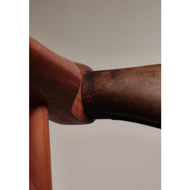 Model CH-34 Armchair in Teak & Black Leather from Hans J. Wegner, 1950s For Sale - Image 12 of 18