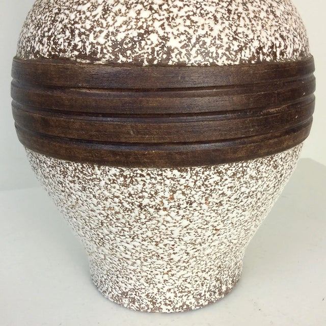 Textile French Ceramic Table Lamp, 1940s For Sale - Image 7 of 13