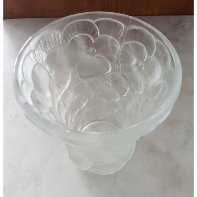 Art Deco Czech Pansy Glass Vase by Barolac, 1930s, in Very Good conditions. Designed 1920 to 1949 I have official proof of...